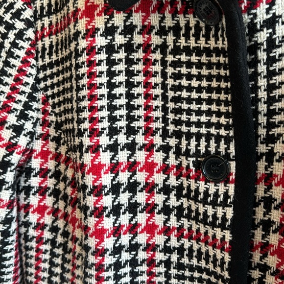 Talbots Herringbone Contrast Trim Coat, Size 18 - Picture 7 of 9